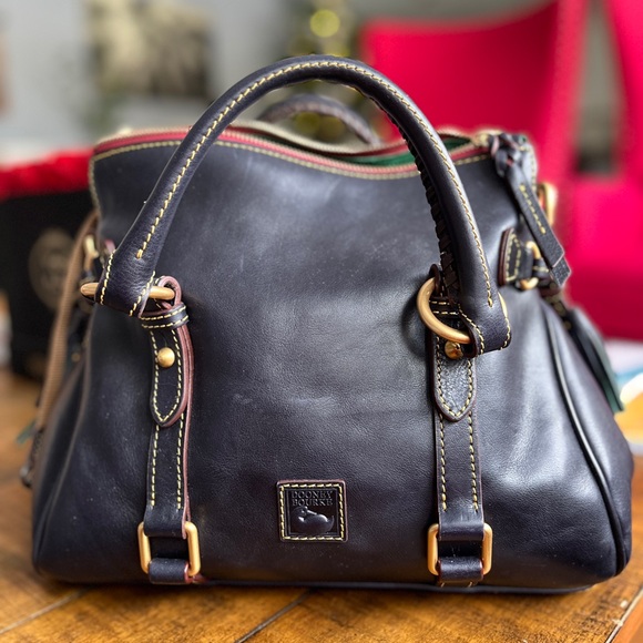 Dooney & Bourke, Florentine Satchel (Navy) REGULAR SIZE NOT MINI - Picture 6 of 14